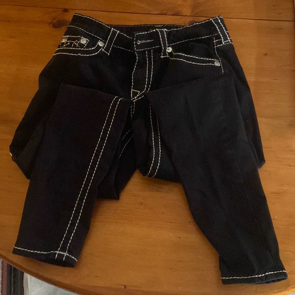 Black True Religion Skinny Jeans